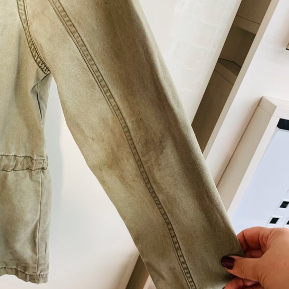 BP Women's Utility Jacket Military Green Cargo Zip Up Size M - Picture 7 of 8